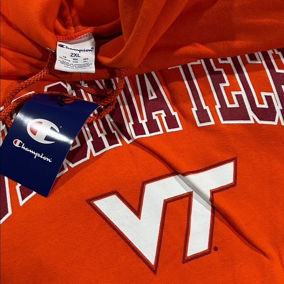 GORGEOUS Virginia Tech Hoodie with White VT Logo, NWT Retail $58 - Picture 5 of 5